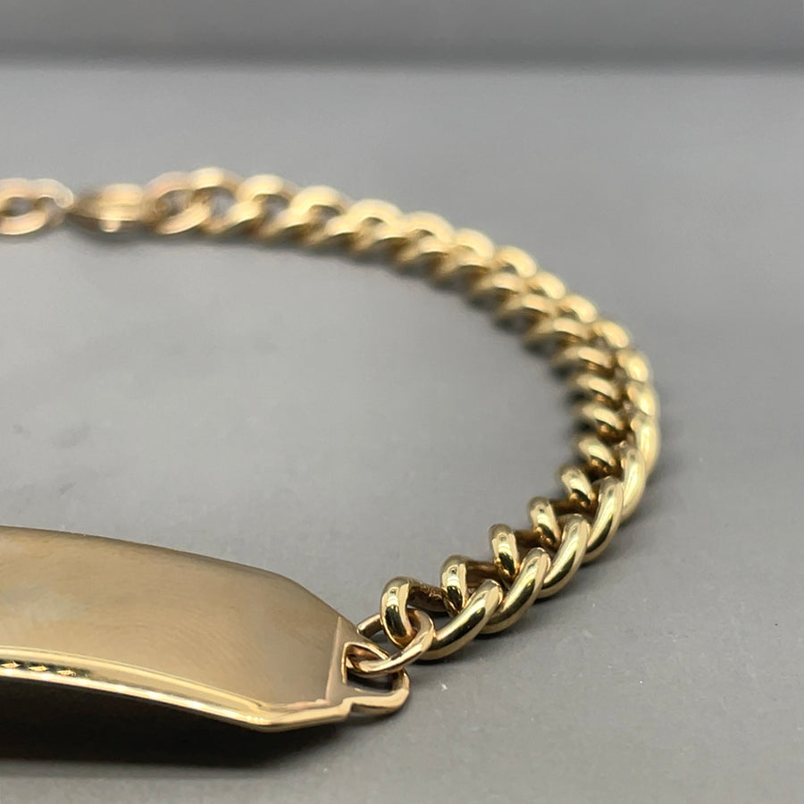 9ct Yellow Gold Identity Bracelet