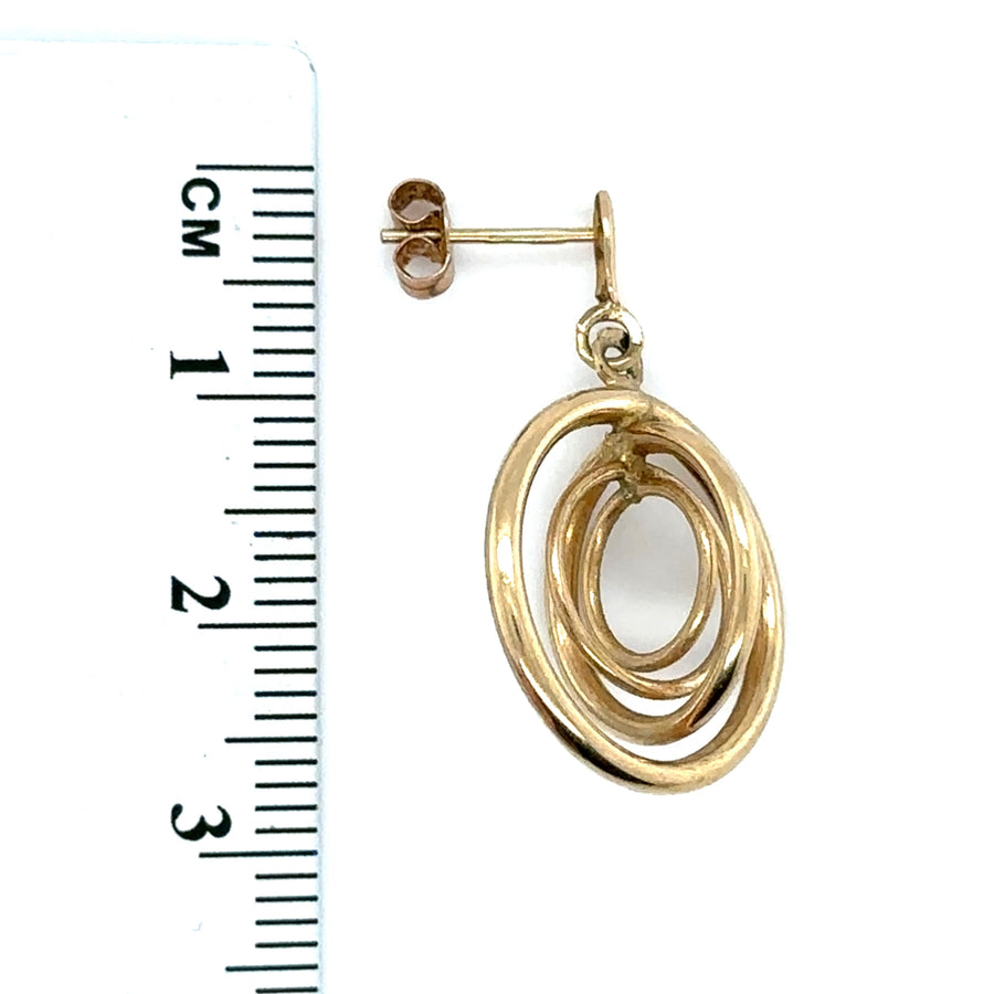 9ct Yellow Gold Drop Earrings