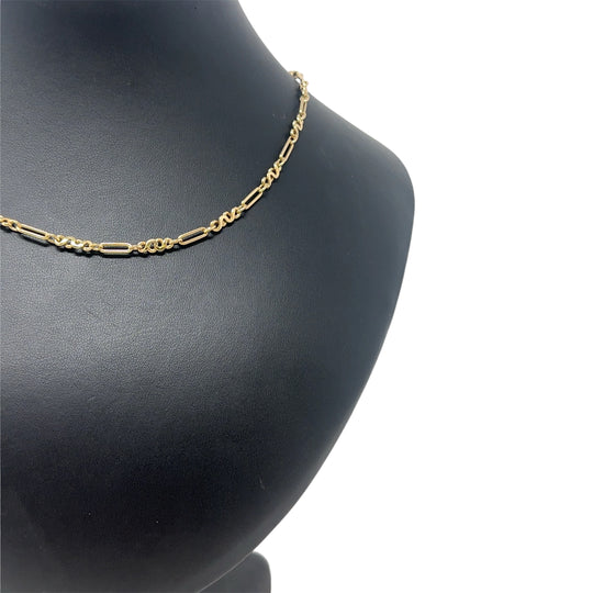 9ct Yellow Gold Fancy Link Chain (20")