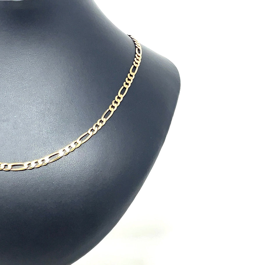 9ct Yellow Gold Figaro Chain (21")