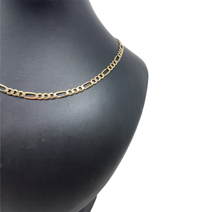 9ct Yellow Gold Figaro Chain (22")