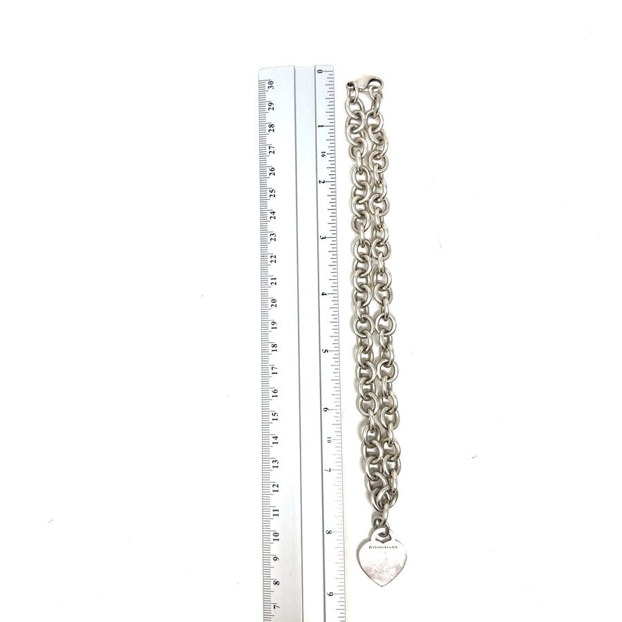 Sterling Silver Tiffany & Co Heart Necklace (18")
