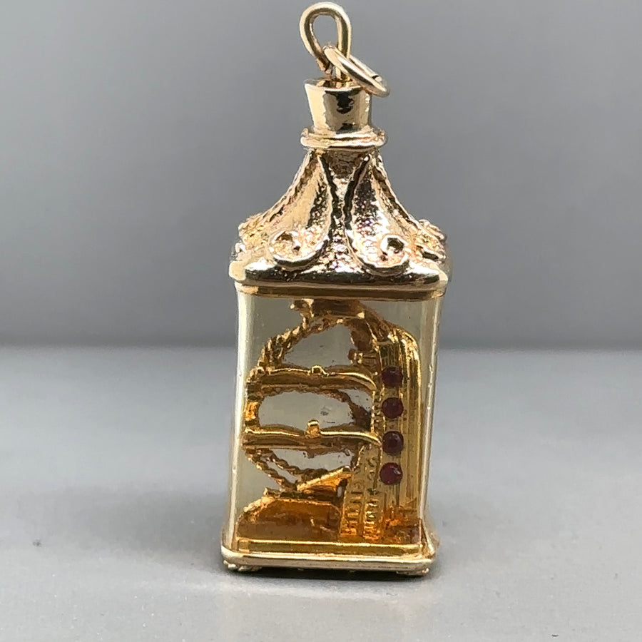 9ct Yellow Gold Ship In a Bottle Charm