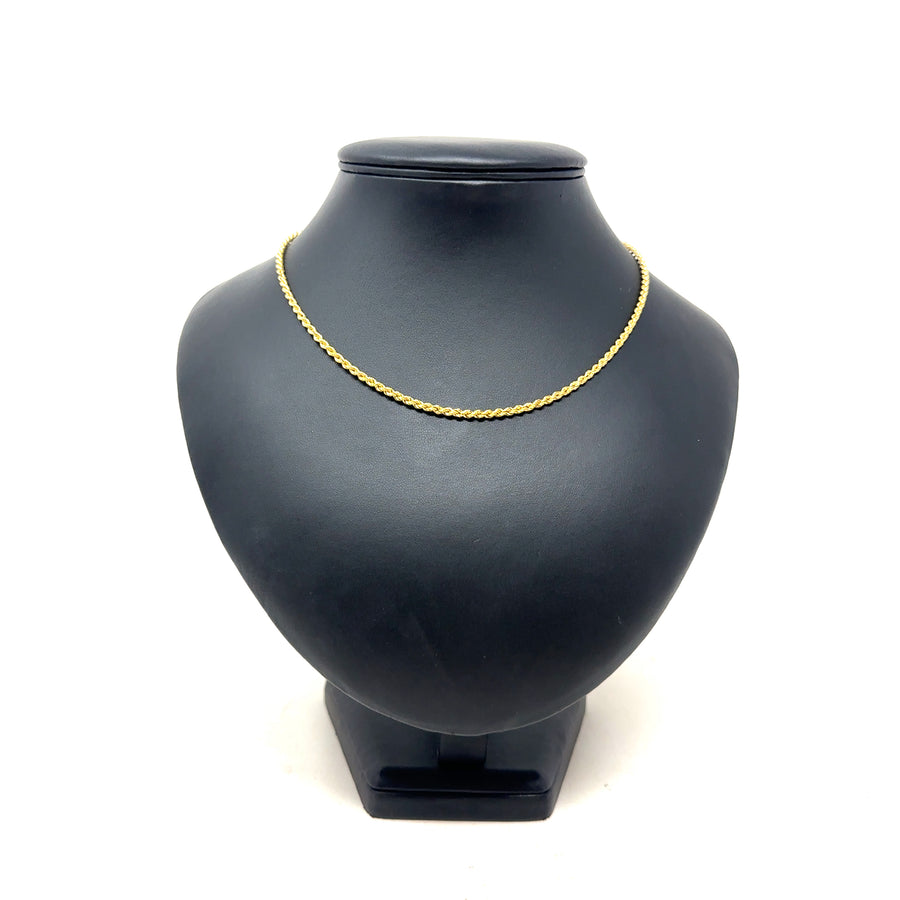 18ct Yellow Gold Twist Chain (30”) NEW!