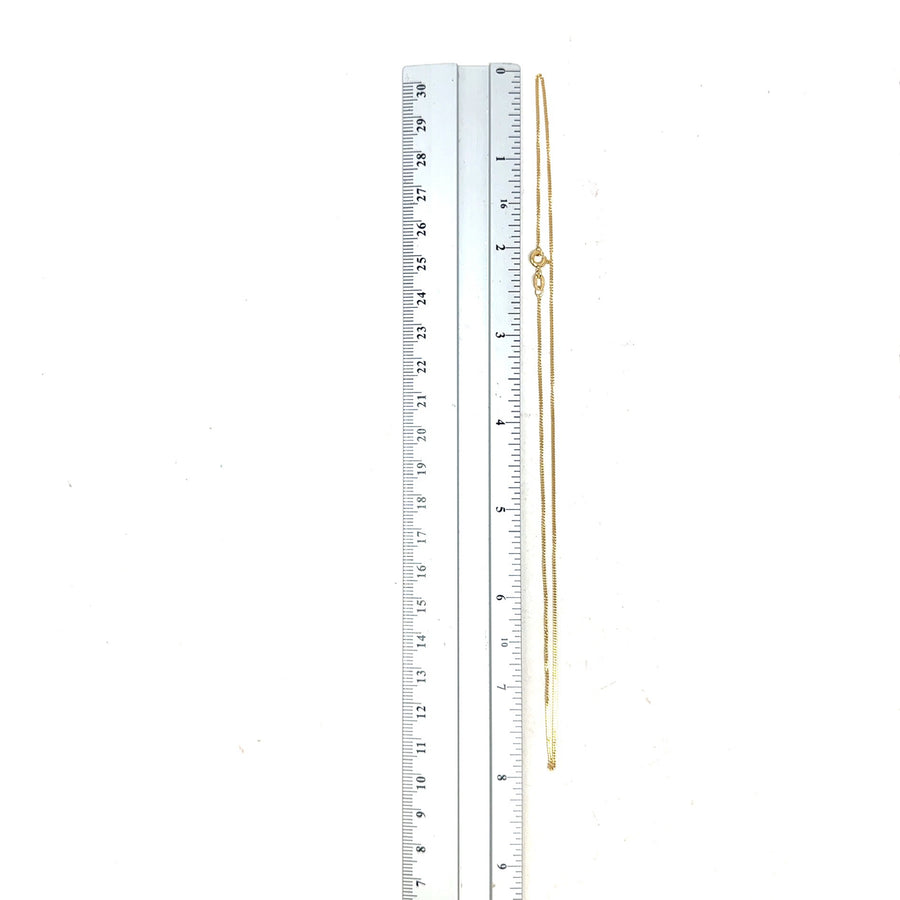 18ct Yellow Gold Fine Chain (16")