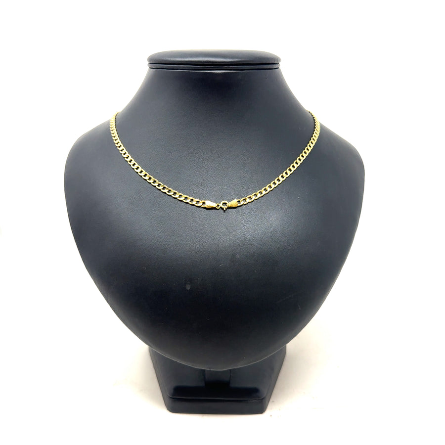 9ct Yellow Gold Curb Chain (18")