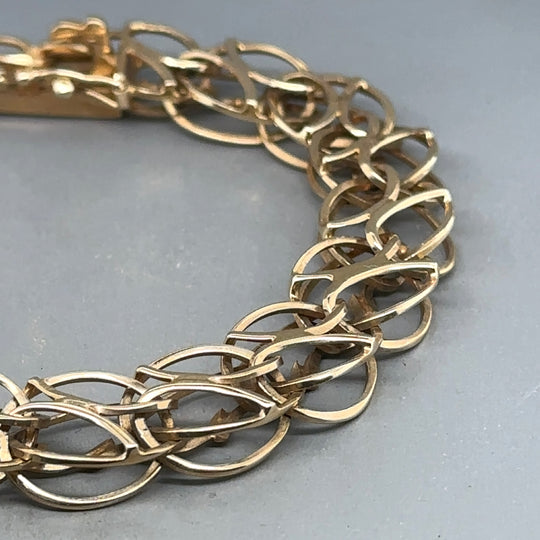 9ct Yellow Gold Fancy Open Work Bracelet