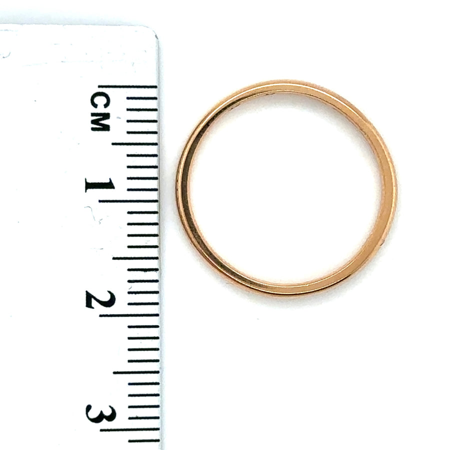 22ct Yellow Gold Band Ring - Size L 1/2