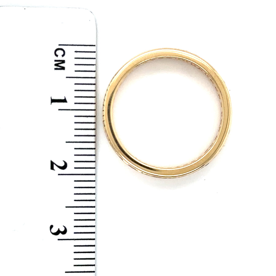 18ct Yellow Gold Diamond Full Eternity Ring (c. 0.40ct) - Size M
