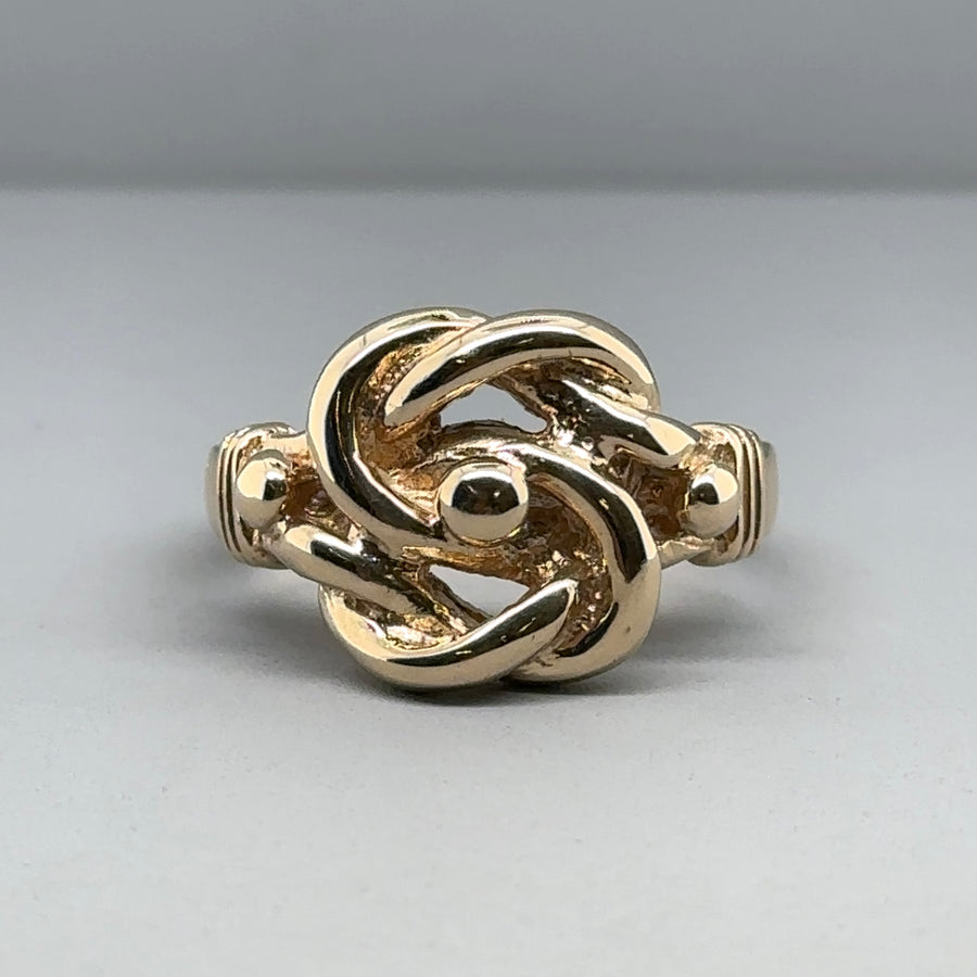9ct Yellow Gold Knot Ring - Size P