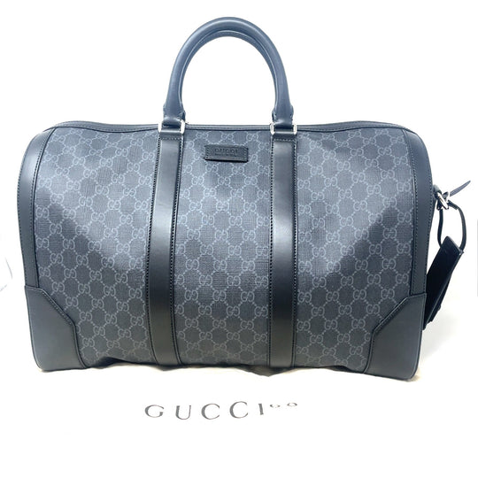 Pre-Owned Canvas and Leather Trim GG Pattern Gucci Duffle Bag