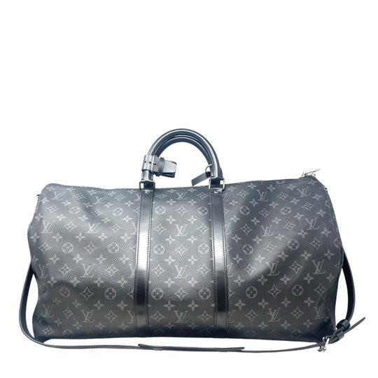 Pre-Owned Leather Damier  Monogram Louis Vuitton Holdall Bag