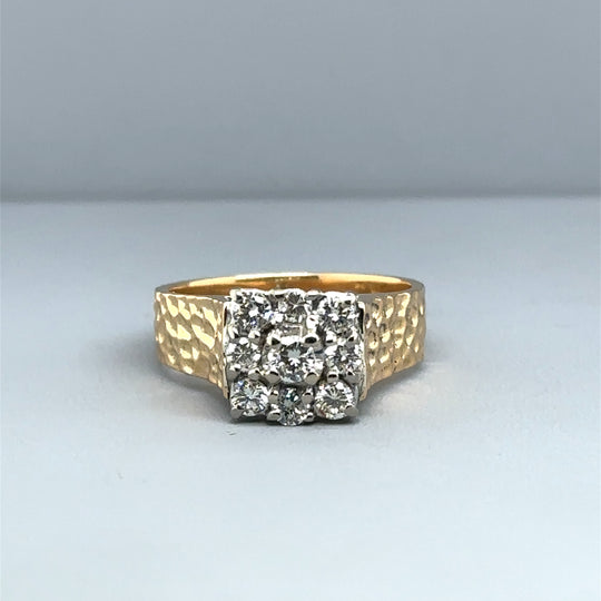 18ct Yellow Gold Diamond Set Ring (c. 0.45 - 0.50ct) - Size L 1/2