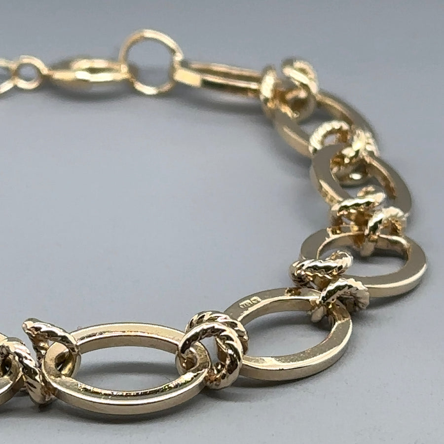 9ct Yellow Gold Fancy Link Bracelet