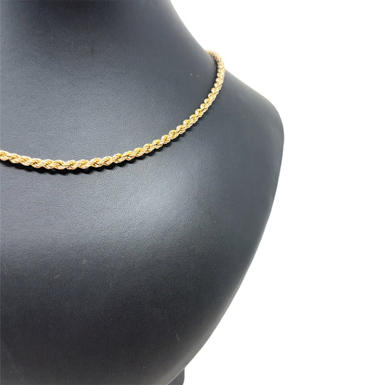 9ct Yellow Gold Twist Chain (17")