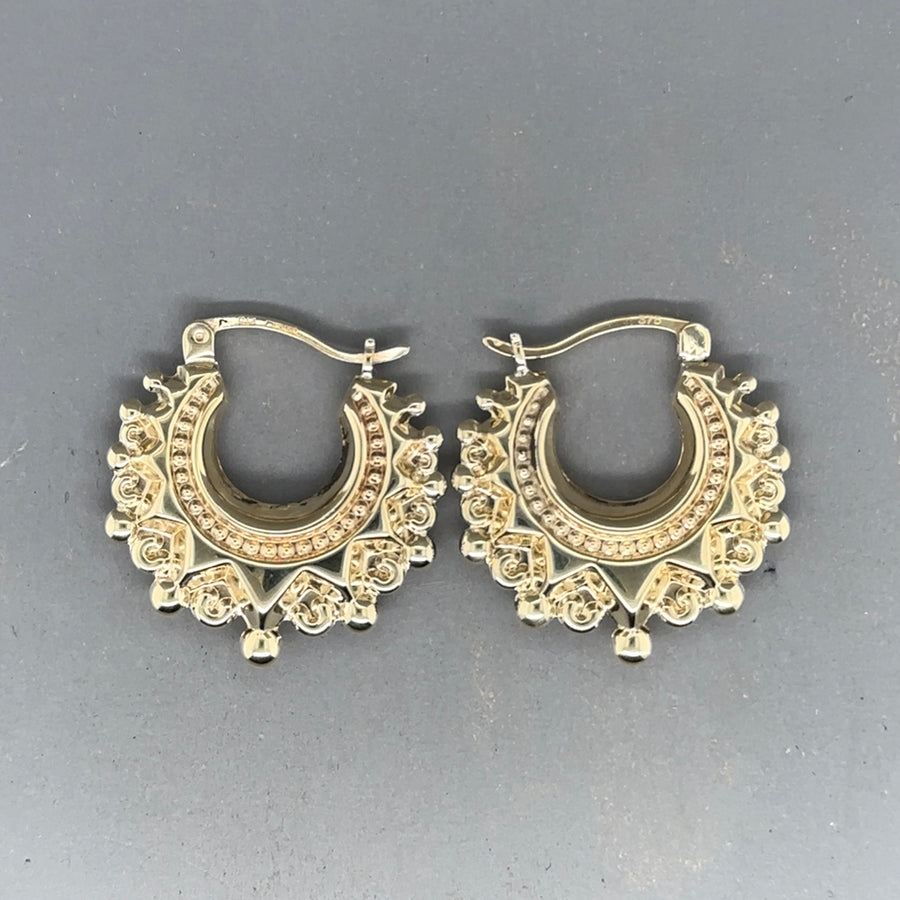 9ct Yellow Gold Creoles Hoop Earrings
