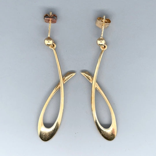 9ct Yellow Gold Drop Earrings
