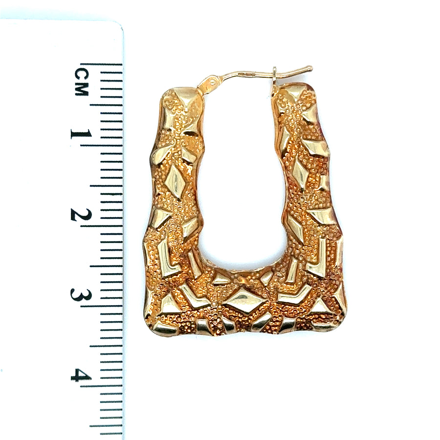 9ct Yellow Gold Hoop Earrings