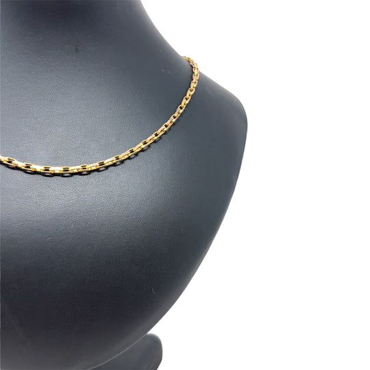 9ct Yellow Gold Oval Belcher Chain (22")