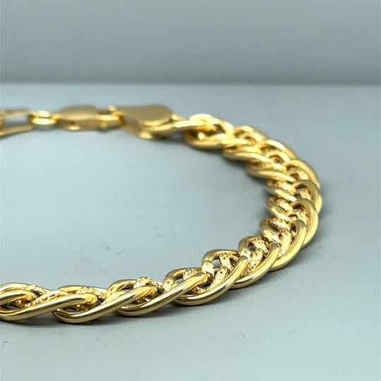 9ct Yellow Gold Fancy Link Bracelet