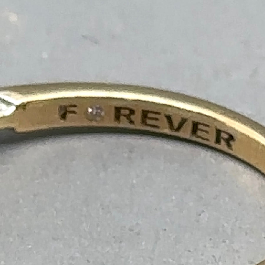 18ct Yellow Gold Diamond Set Forever Ring (c. 0.50ct) - Size M 1/2