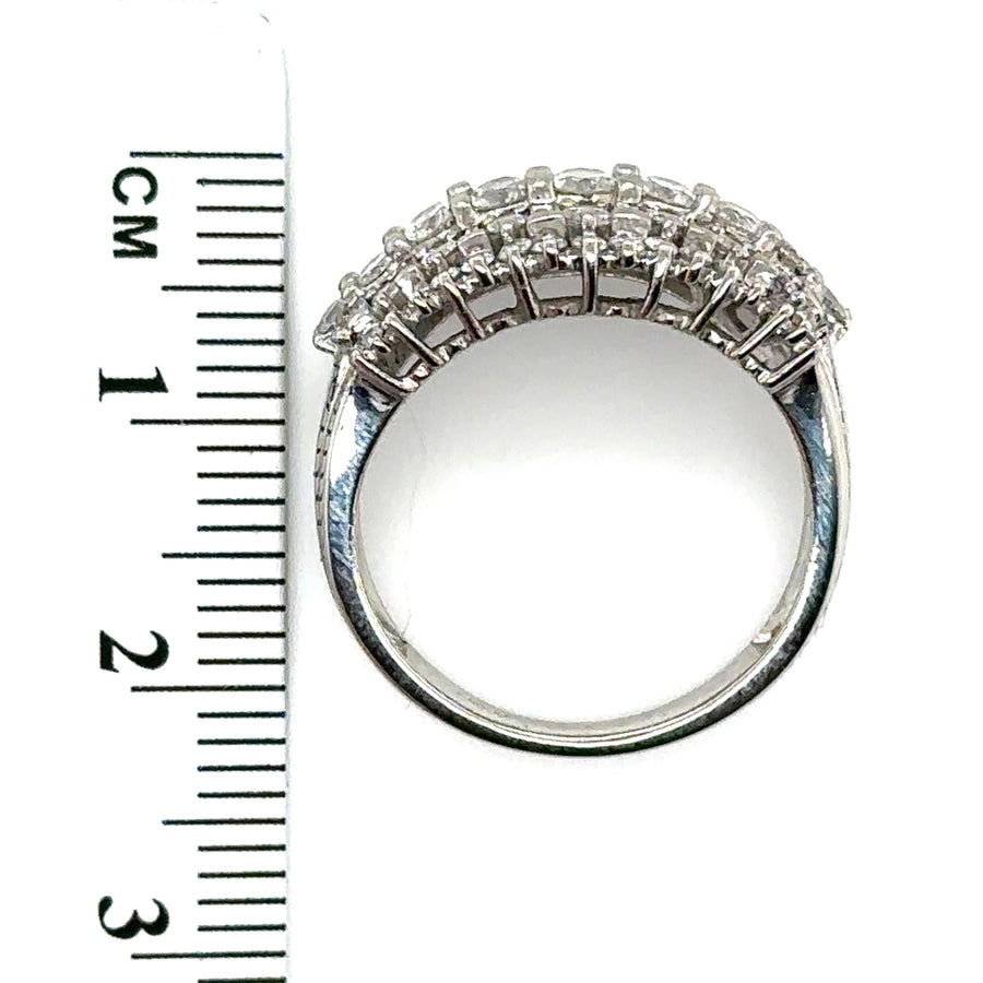 9ct White Gold Diamond Ring (C. 1.00ct) - Size L