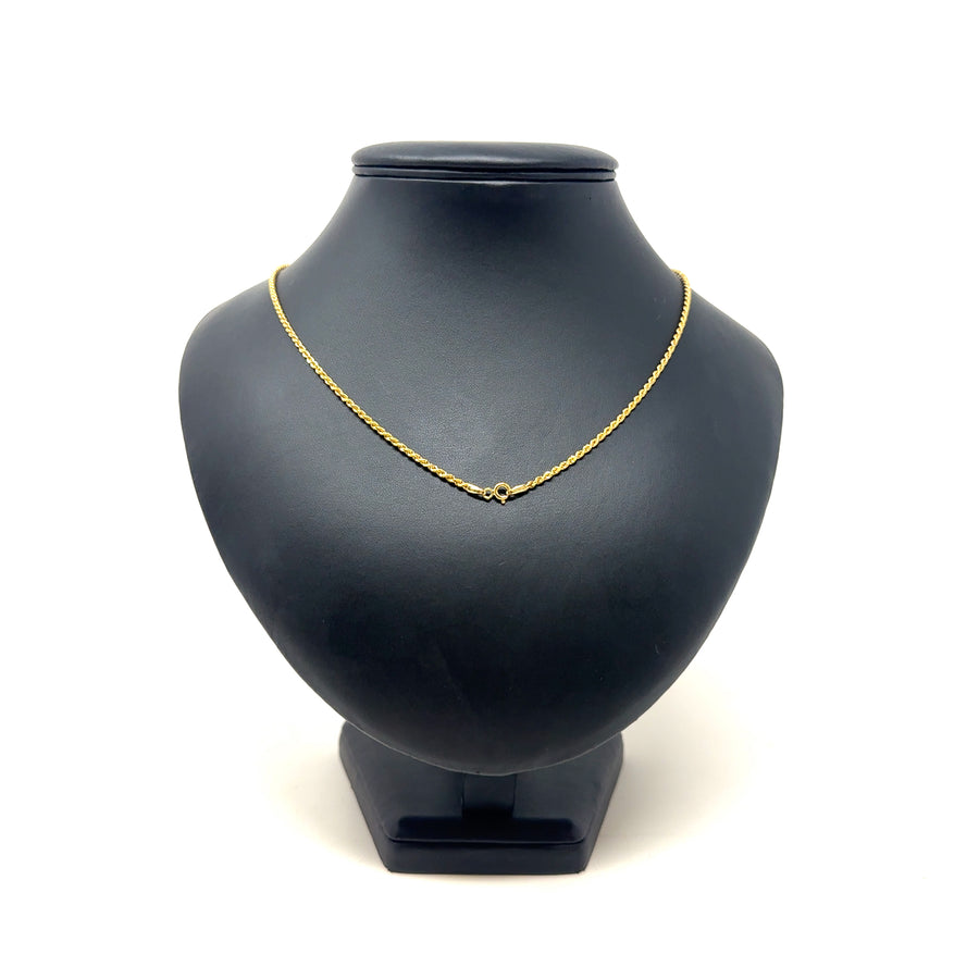 9ct Yellow Gold Fine Twist Chain (20")