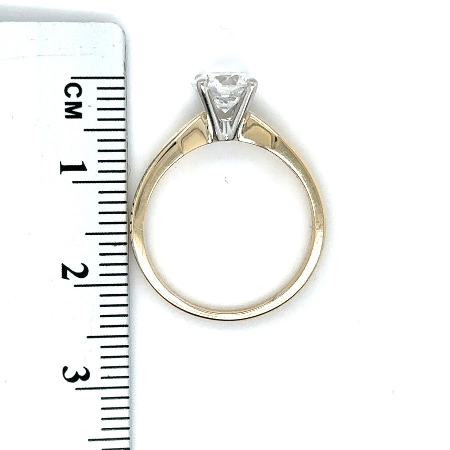 9ct Yellow Gold Single Stone Lab Grown Diamond Ring (c. 1.00ct) - Size L - NEW!
