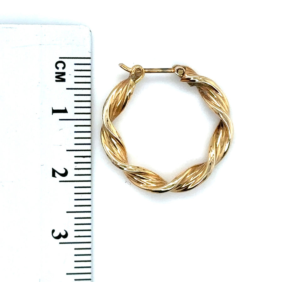 9ct Yellow Gold Hoop Earrings