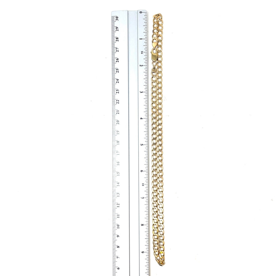9ct Yellow Gold Curb Chain (19")