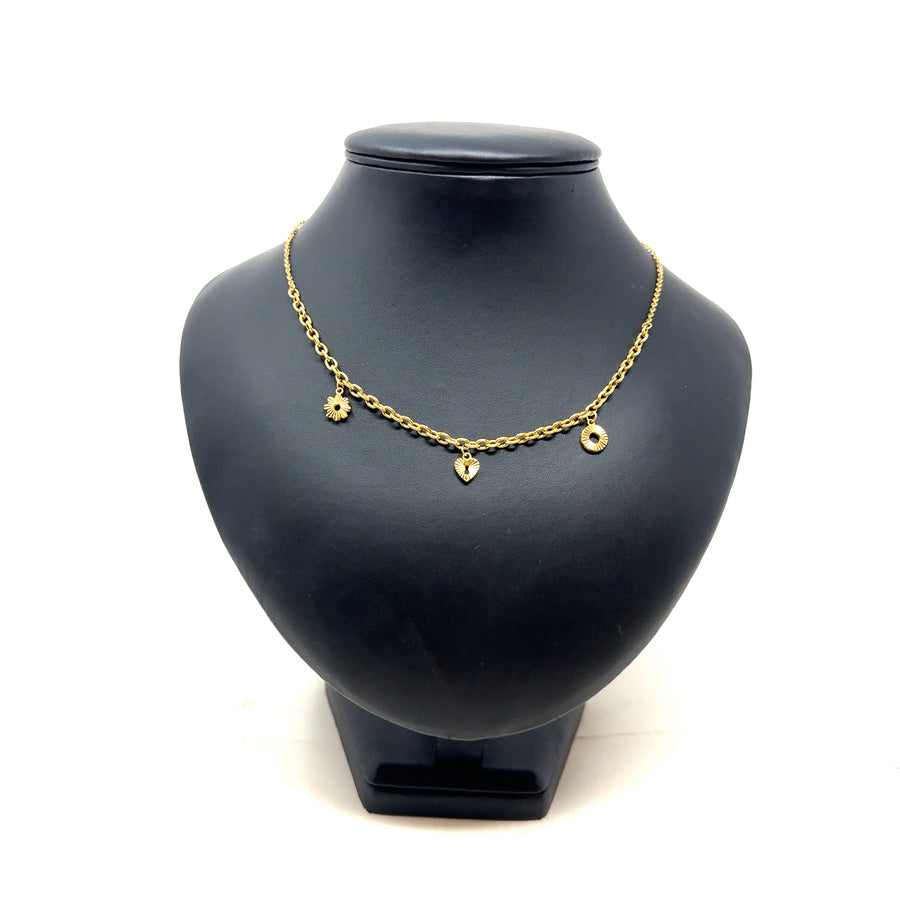 18ct Yellow Gold Charms Necklace (18") NEW!