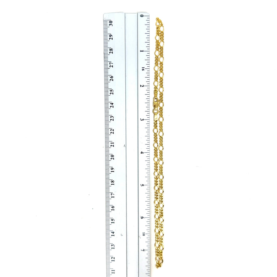 9ct Yellow Gold Fancy Link Short Chain (15")