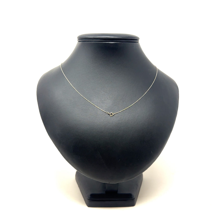 9ct White Gold Diamond and Topaz Pendant and Chain (20")