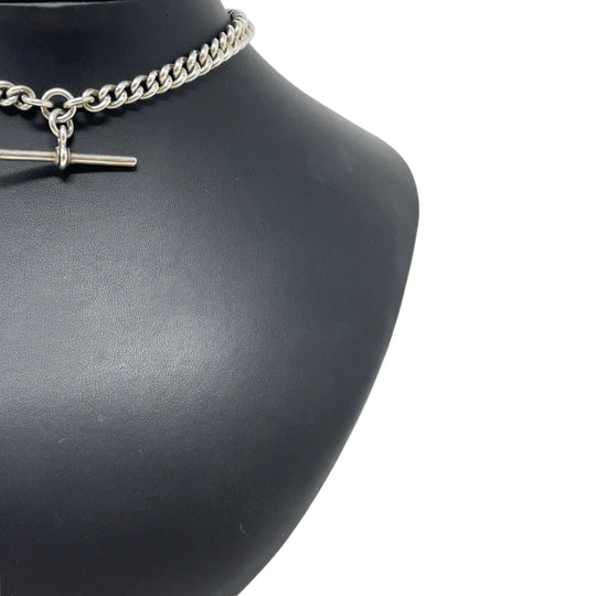 Sterling Silver Albert Chain (14”)