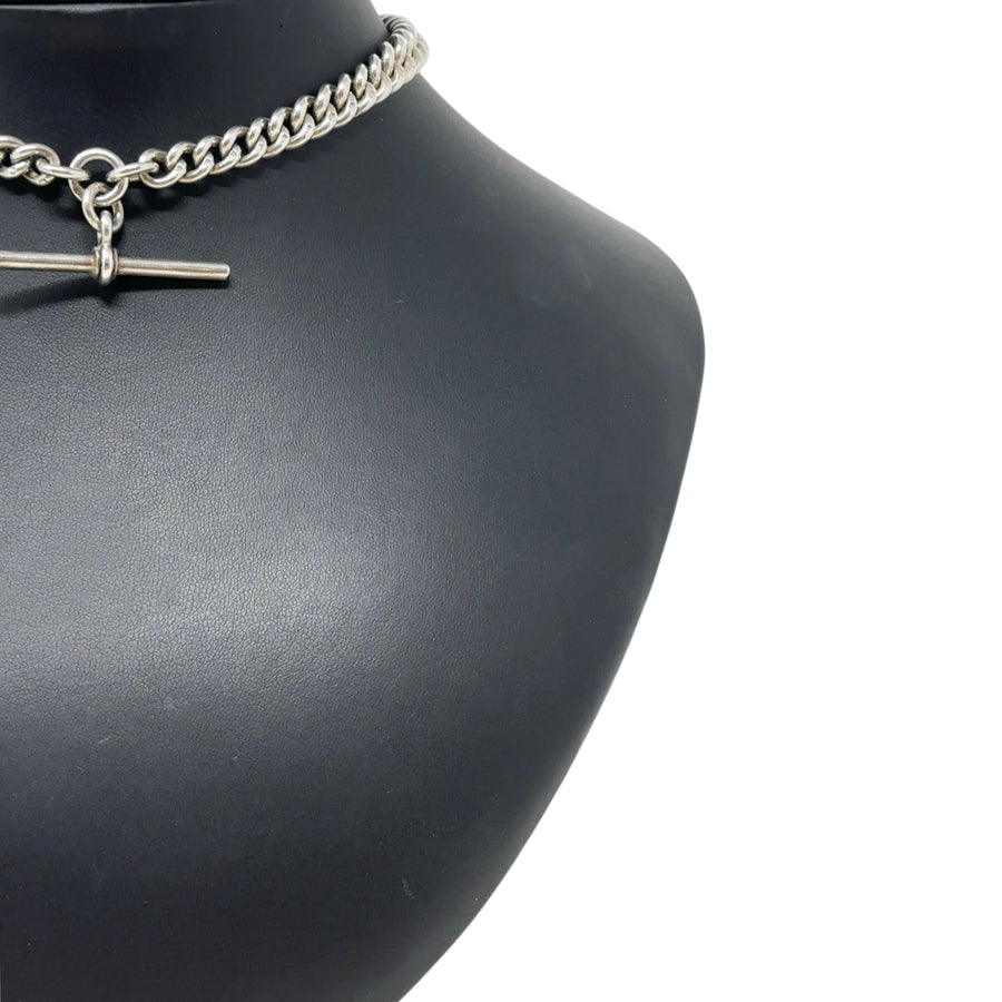 Sterling Silver Albert Chain (14”)