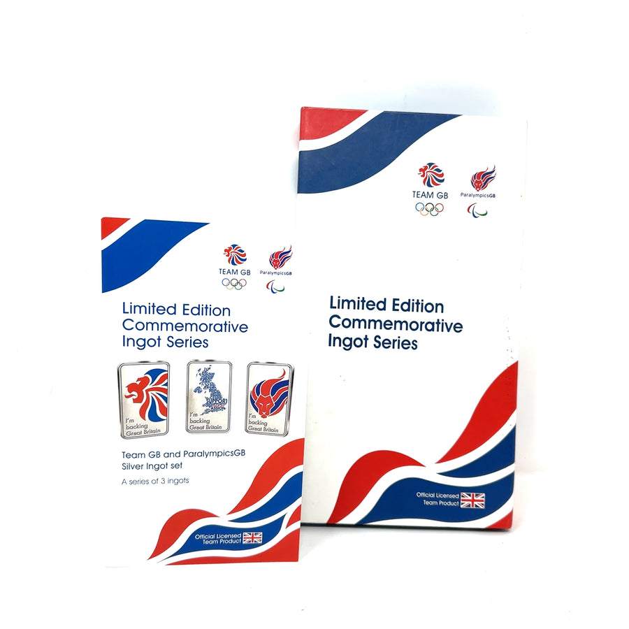 Limited Edition Sterling Silver Team GB and Paralympics Commemorative Ingots Set