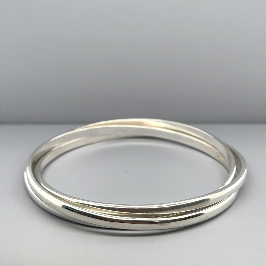 Sterling Silver Triple Bangle