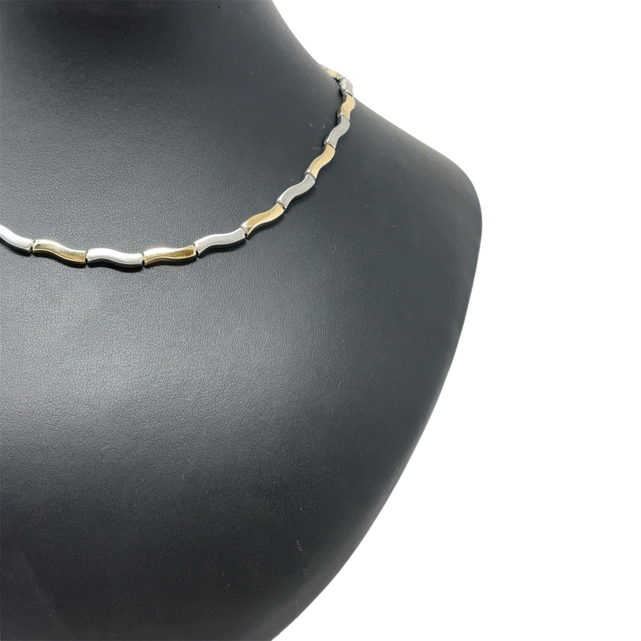 9ct Bi-Colour Necklet (16”)