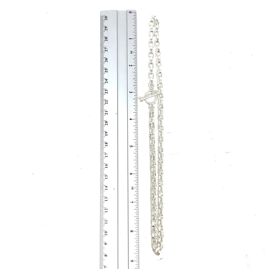 Sterling Silver Oval Belcher Link Chain (18") NEW!