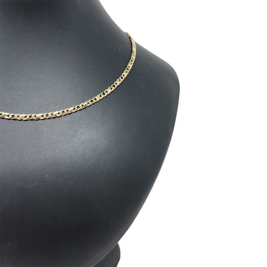 9ct Yellow Gold Fancy Link Chain (18")