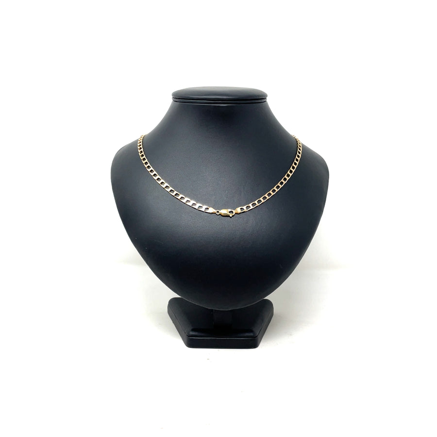 9ct Yellow Gold Flat Curb Chain (22")