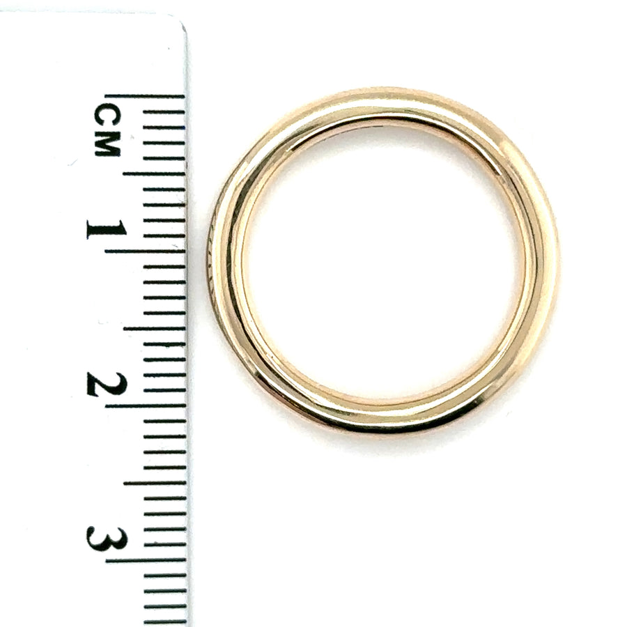 9ct Yellow Gold Plain Band Ring - Size O