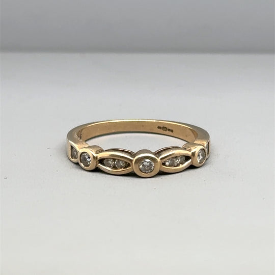 9ct Yellow Gold Diamond Ring (c. 0.25ct) - Size M 1/2