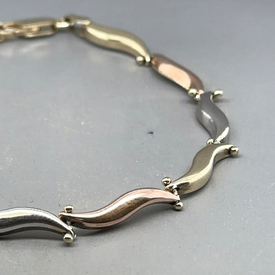 9ct Tri-Colour Bracelet