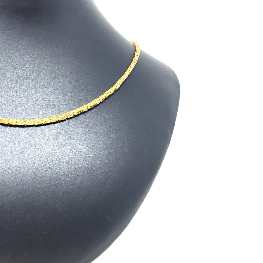 9ct Yellow Gold Byzantine Chain (24")