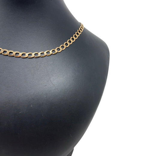 9ct Yellow Gold Curb Chain (17")