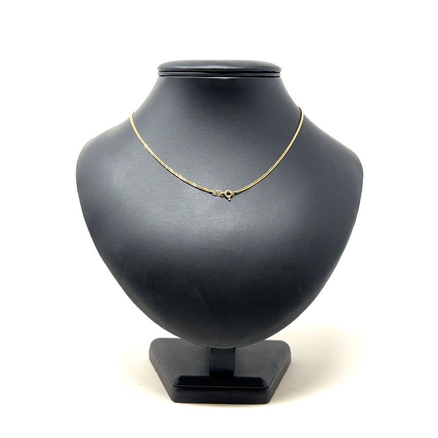 9ct Yellow Gold Diamond Cross Pendant and Fine Chain (c. 0.50ct) (22")