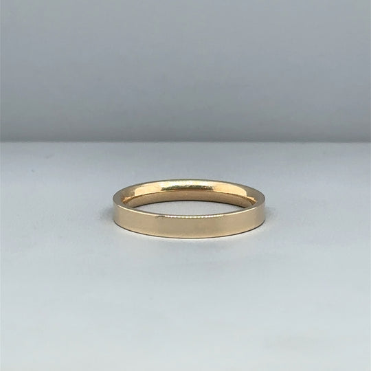 9ct Yellow Gold Band Ring - Size J
