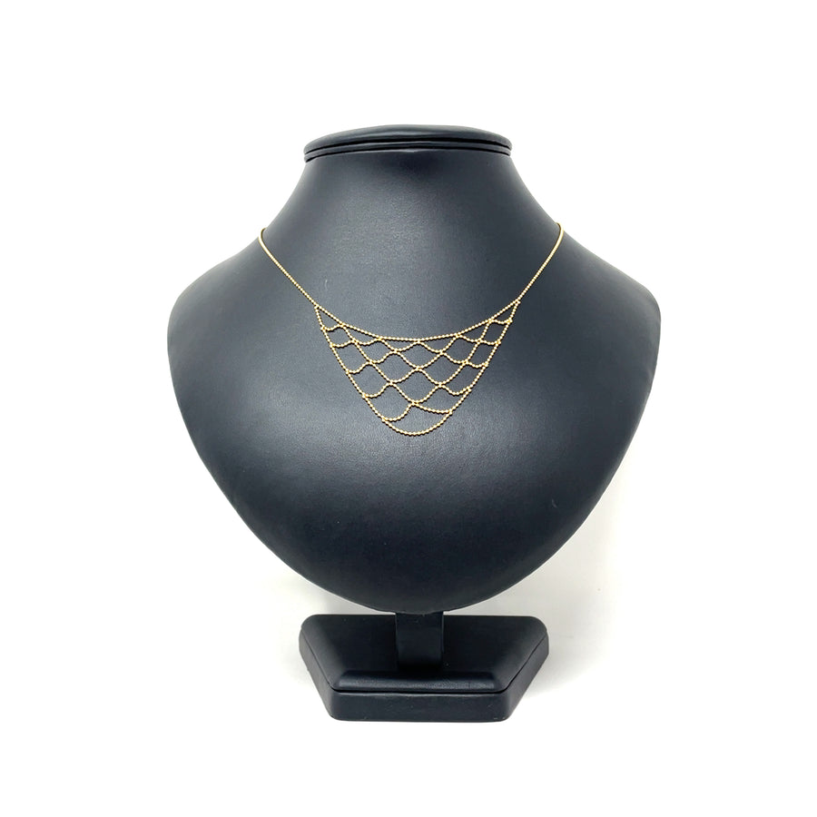 9ct Yellow Gold Fancy Beaded Chain (17")