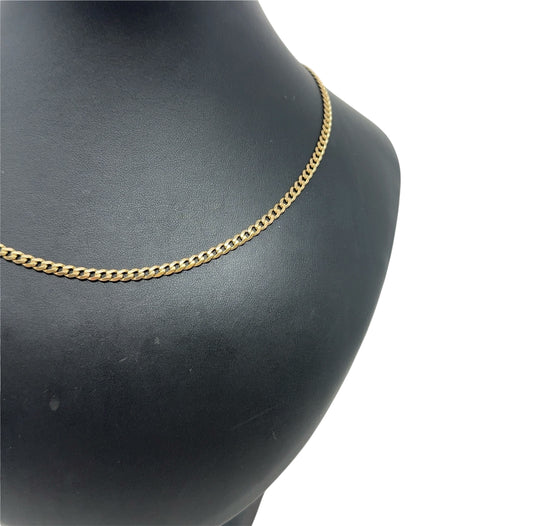 9ct Yellow Gold Curb Chain (19")